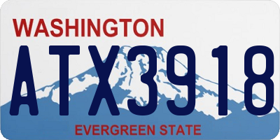 WA license plate ATX3918