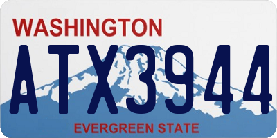 WA license plate ATX3944