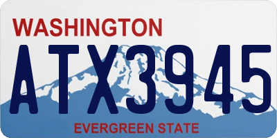 WA license plate ATX3945