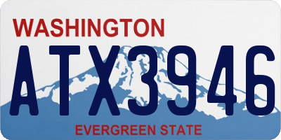 WA license plate ATX3946