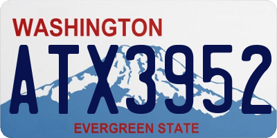WA license plate ATX3952
