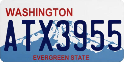 WA license plate ATX3955