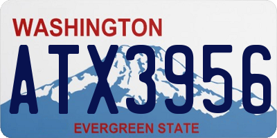 WA license plate ATX3956