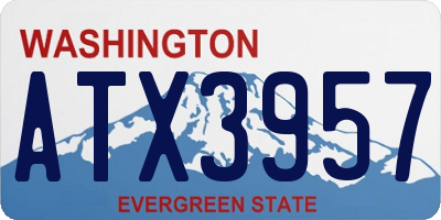 WA license plate ATX3957