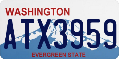 WA license plate ATX3959