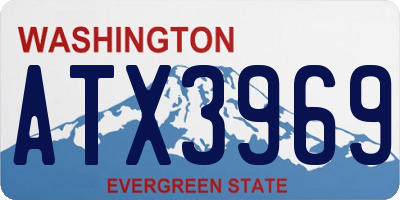 WA license plate ATX3969