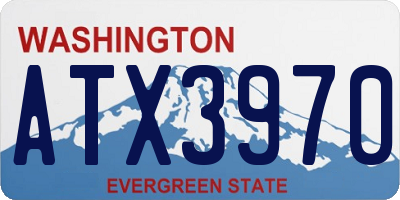 WA license plate ATX3970