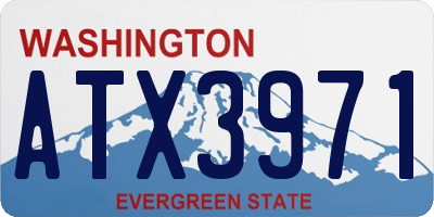WA license plate ATX3971
