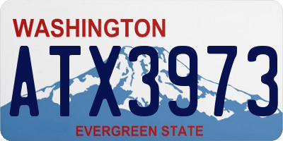 WA license plate ATX3973