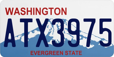 WA license plate ATX3975