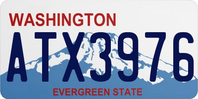 WA license plate ATX3976