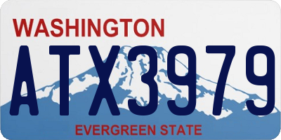 WA license plate ATX3979