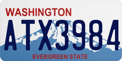 WA license plate ATX3984
