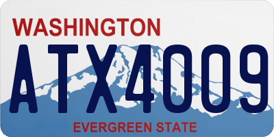 WA license plate ATX4009