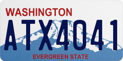 WA license plate ATX4041