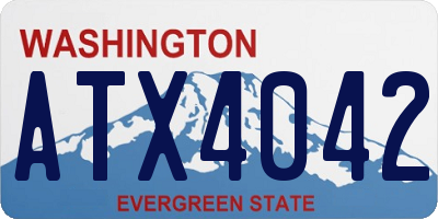 WA license plate ATX4042