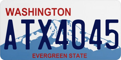WA license plate ATX4045