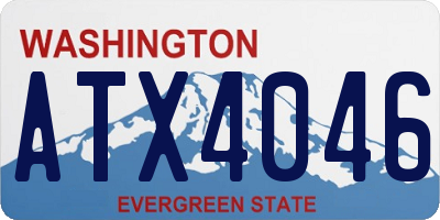WA license plate ATX4046