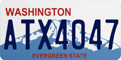 WA license plate ATX4047