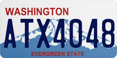 WA license plate ATX4048
