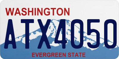 WA license plate ATX4050