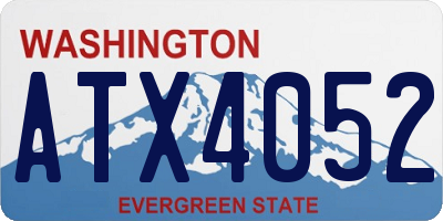 WA license plate ATX4052