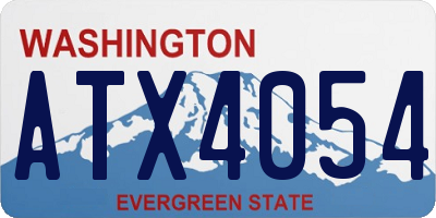 WA license plate ATX4054