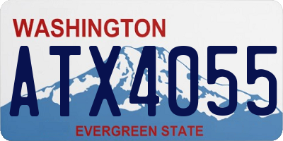 WA license plate ATX4055