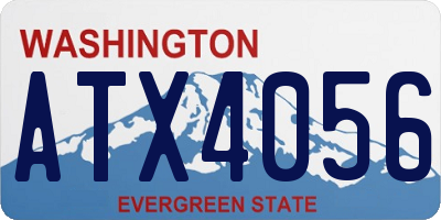 WA license plate ATX4056