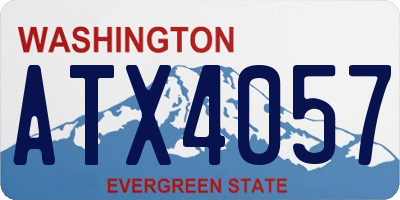WA license plate ATX4057