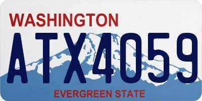 WA license plate ATX4059