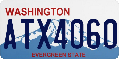 WA license plate ATX4060
