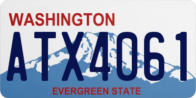 WA license plate ATX4061