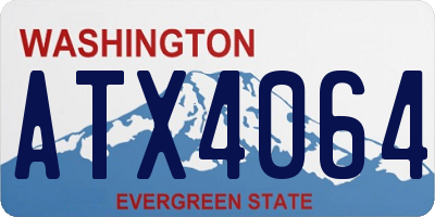 WA license plate ATX4064