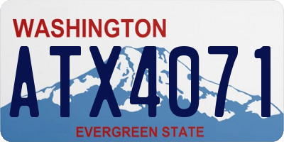 WA license plate ATX4071