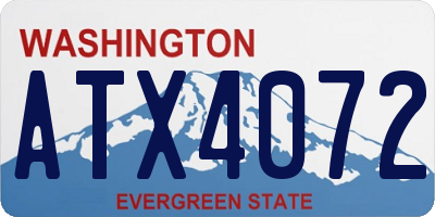 WA license plate ATX4072