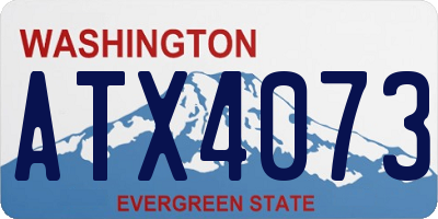 WA license plate ATX4073