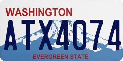 WA license plate ATX4074