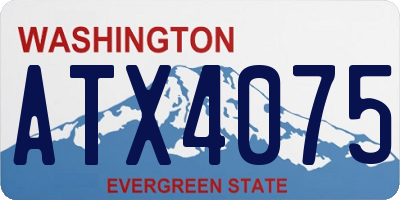WA license plate ATX4075