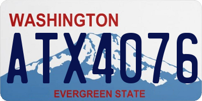 WA license plate ATX4076