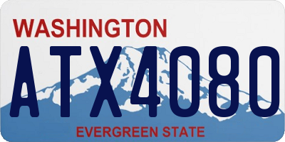 WA license plate ATX4080