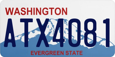 WA license plate ATX4081