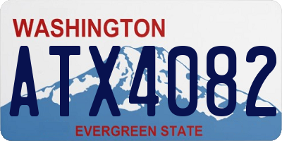 WA license plate ATX4082