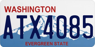 WA license plate ATX4085
