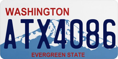 WA license plate ATX4086