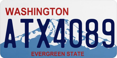 WA license plate ATX4089