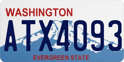 WA license plate ATX4093