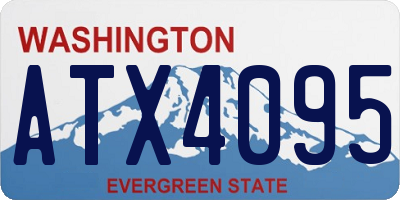 WA license plate ATX4095
