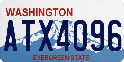 WA license plate ATX4096