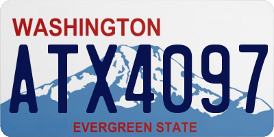 WA license plate ATX4097